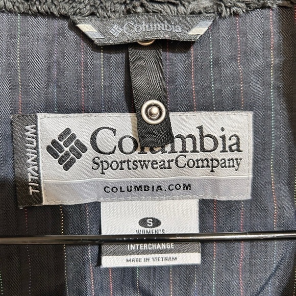 Columbia Women's Interchange Dark Blue with Pinstripes Snowboard Jacket Small - Picture 8 of 16